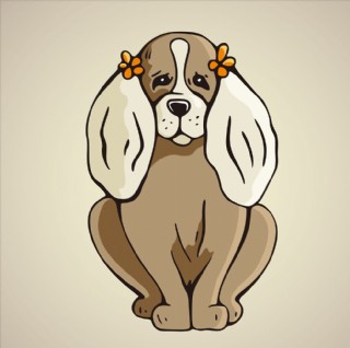 手绘狗狗