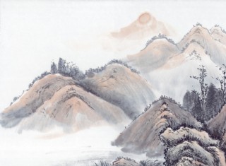 山水风景水墨中式简约装饰画