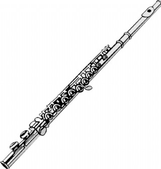 手绘金属长笛免抠png透明素材