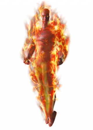 跳下的火人免抠png透明素材