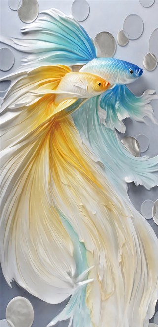 简约浮雕立体花卉花瓶玄关装饰画