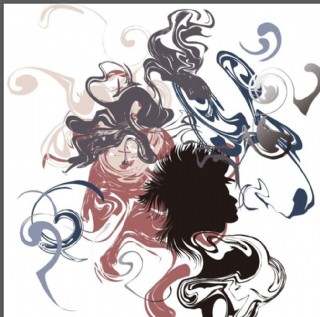 油画颜料彩色晕染底纹