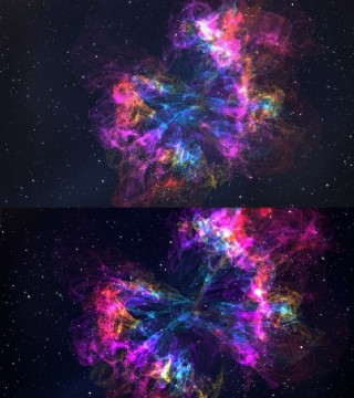 4k超清彩色粒子风暴动态背景