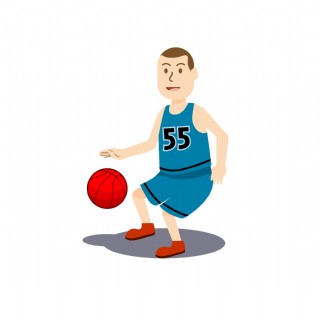 卡通防守姿势矢量素材