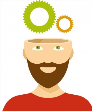 矢量卡通头脑风暴男人