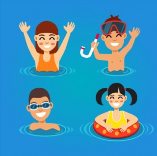 卡通游泳