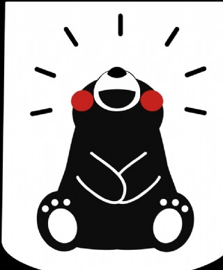 大笑的四口之家人物头像矢量图