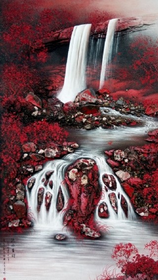 朱砂画 流水生财